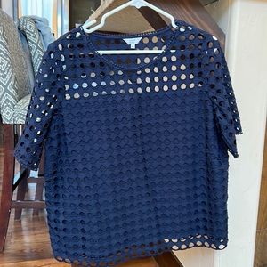 Crown and Ivy navy blue top